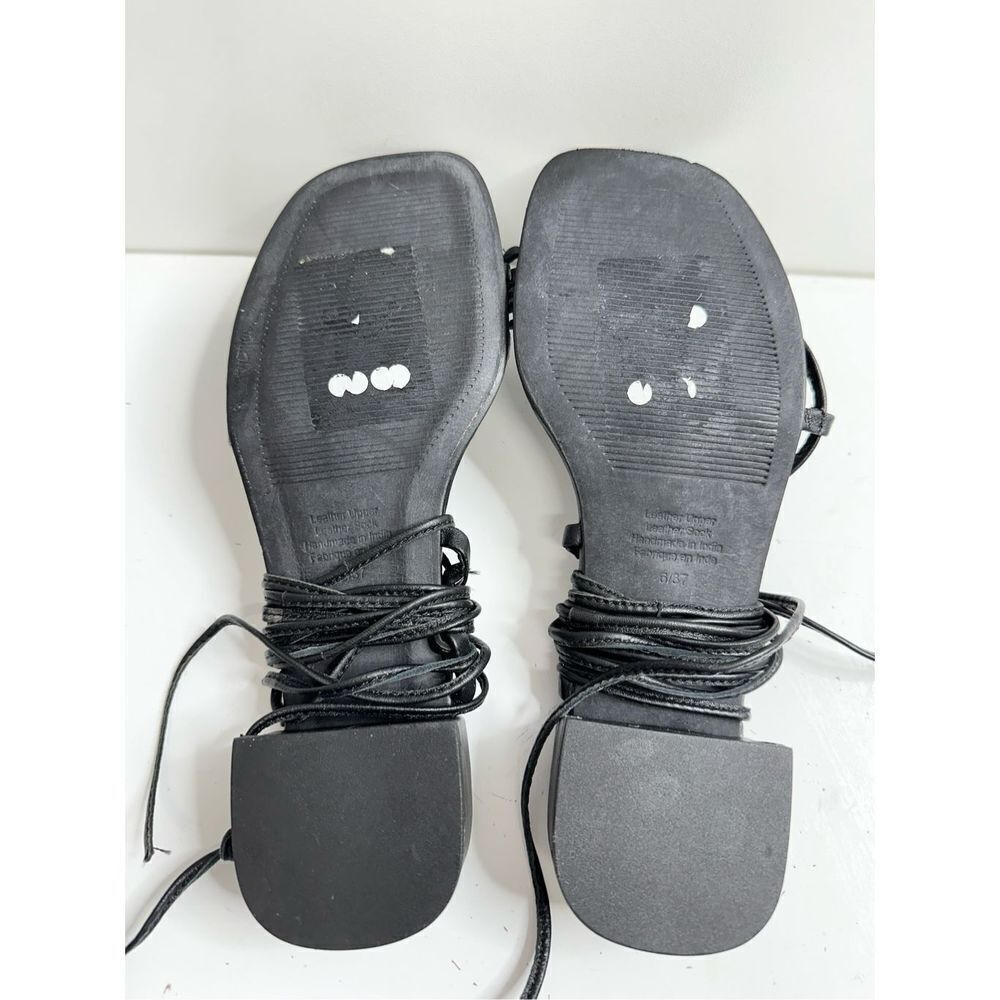 Jeffrey Campbell Black Strappy Lace-Up Block Heel Sandals - Picture 9 of 9